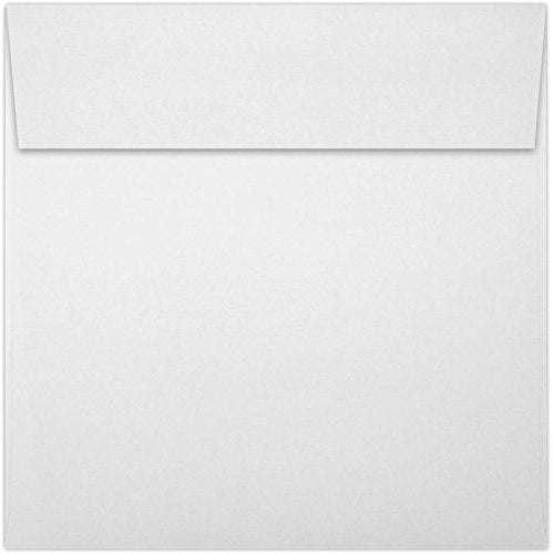Luxpaper Square Invitation Envelopes | Peel & Press | 6 1/4' X 6 1/4' | Bright White | 70Lb. Text | 50 Qty