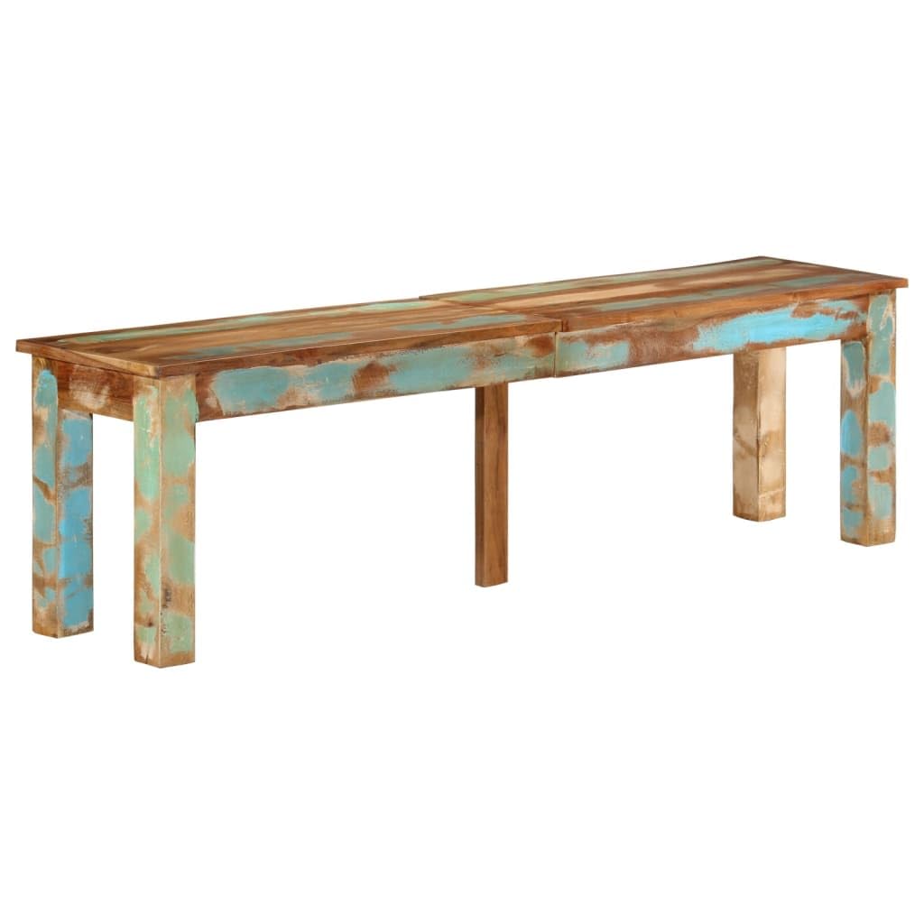 vidaXL Handmade Bench in Solid Reclaimed Wood - Eco-Friendly, Stylish, Versatile for Indoor Furnishing, Easy to Assemble and Maintain