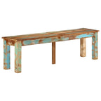 vidaXL Handmade Bench in Solid Reclaimed Wood - Eco-Friendly, Stylish, Versatile for Indoor Furnishing, Easy to Assemble and Maintain