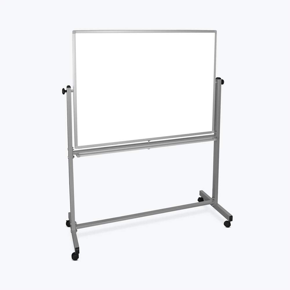 Mobile Magnetic Whiteboard 48'W X 36'H Silver Frame