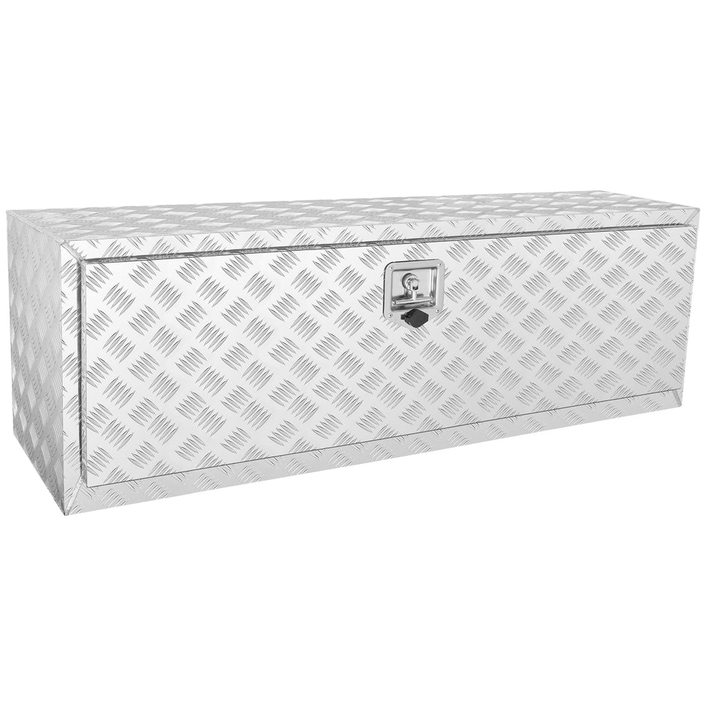 Vevor Underbody Truck Box, 48'17'18' Pickup Storage Box, Heavy Duty Aluminum Diamond Plate Tool Box With Lock And Keys, Water