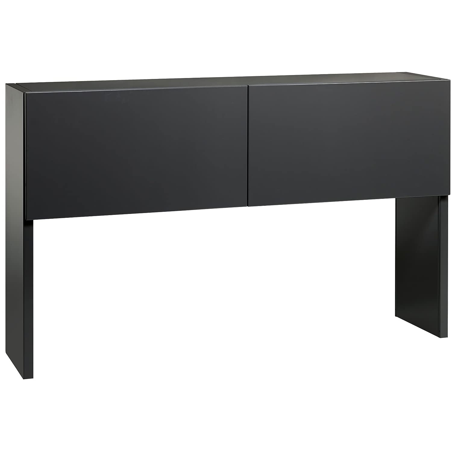 Lorell Charcoal Steel Desk Series Stack-On Hutch