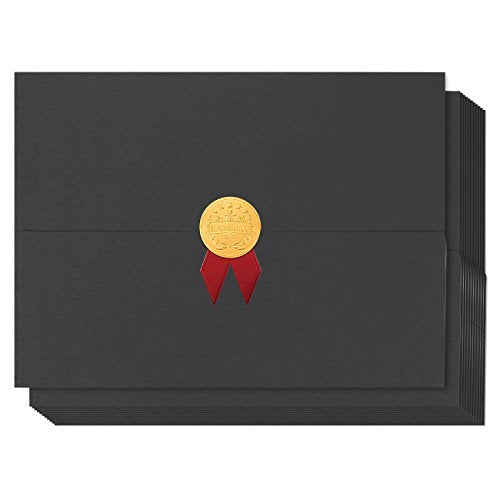 Best Paper Greetings 12-Pack Award Certificate Holders - Bulk Certificate Holders For Graduation, Diploma, Employee Appreciation