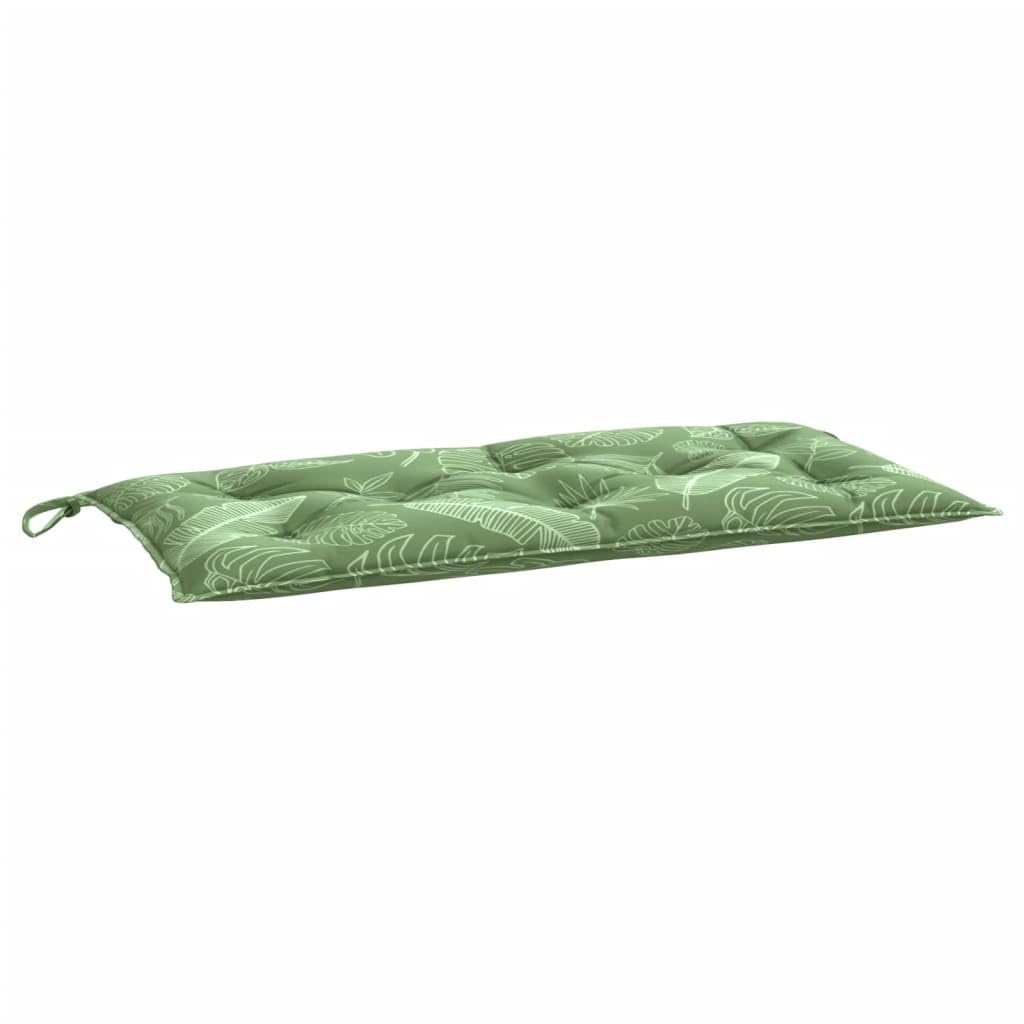 vidaXL Durable Garden Bench Cushion with Leaf Pattern, Ideal for Indoor and Outdoor Use, Made from Oxford Fabric, Water Repellen