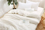 F.Y.Dreams Duvet Cover For Weighted Blanket 60X80 Inches With 8 Ties/Minky Square Quilted/Off-White