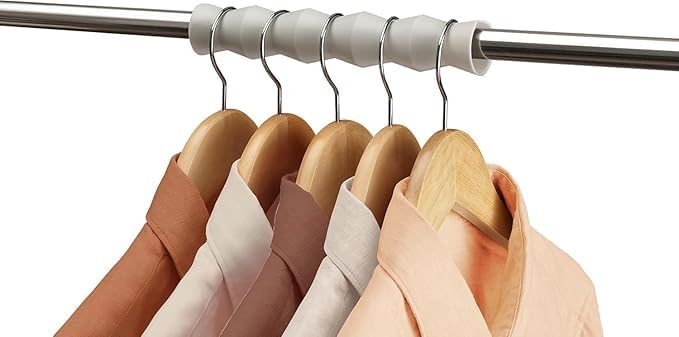 Gnoly Wardrobe Hanger & Pole Organizer Narrow Clothes Rail Spacers Clothes Hanger Spacers Organizer For Coats, Skirts, Shirts, S