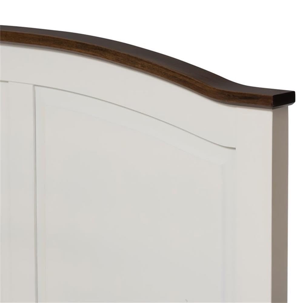 Baxton Studio Harry Classic Butter Milk and Walnut Finishing Full Size Platform Bed Twin