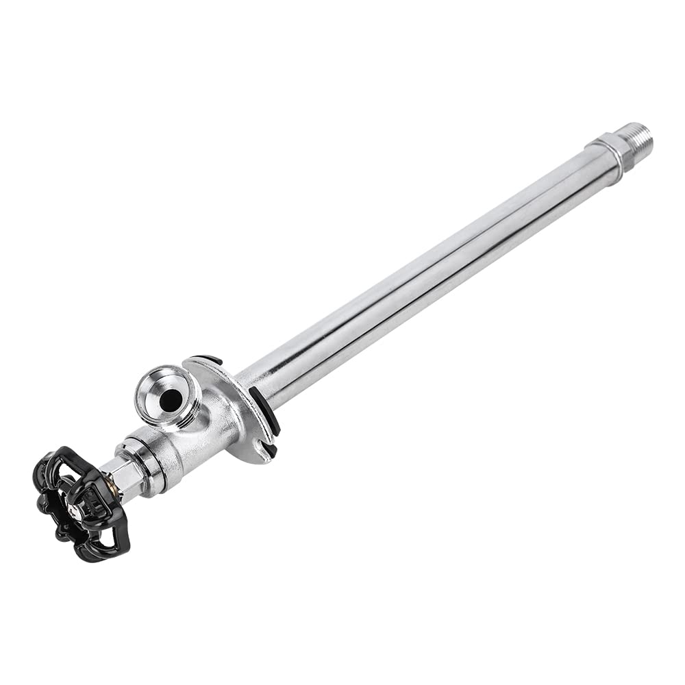 Efield 10-Inch Long Frost Free Sillcock 1/2 Inch Mip X 3/4 Inch Hose Bibb, Chrome Plated