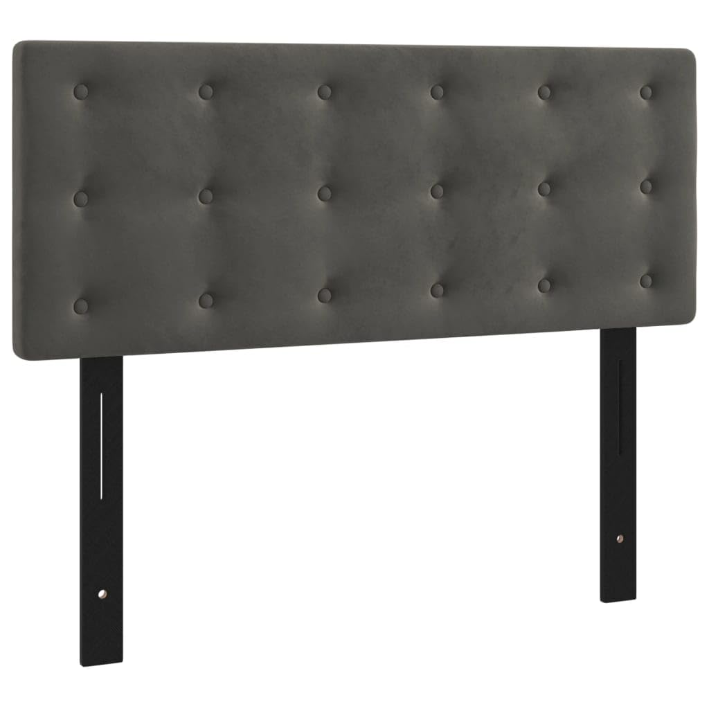 vidaXL Headboard Dark Gray 39.4&quot;x2&quot;x30.7&quot;/34.6&quot; Velvet