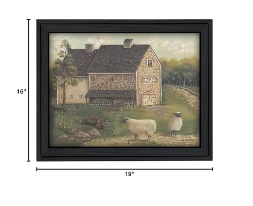 Stone Barn 1 Black Framed Print Wall Art
