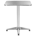 vidaXL Patio Table Outdoor Side Table Garden Porch Furniture Aluminum Silver