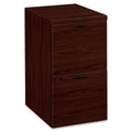 Hon 10500 Series Full Height File/File Pedestals-Mobile Pedestal, File/File, 15-3/4"X22-3/4"X28", Mahogany