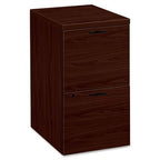 Hon 10500 Series Full Height File/File Pedestals-Mobile Pedestal, File/File, 15-3/4"X22-3/4"X28", Mahogany