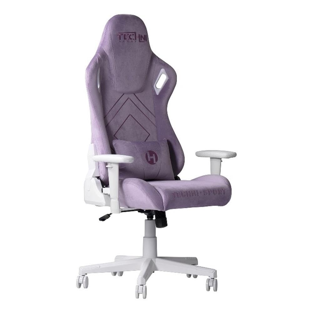 Techni Mobili Modern Sport Velvet Fabric Gaming Chair in Purple