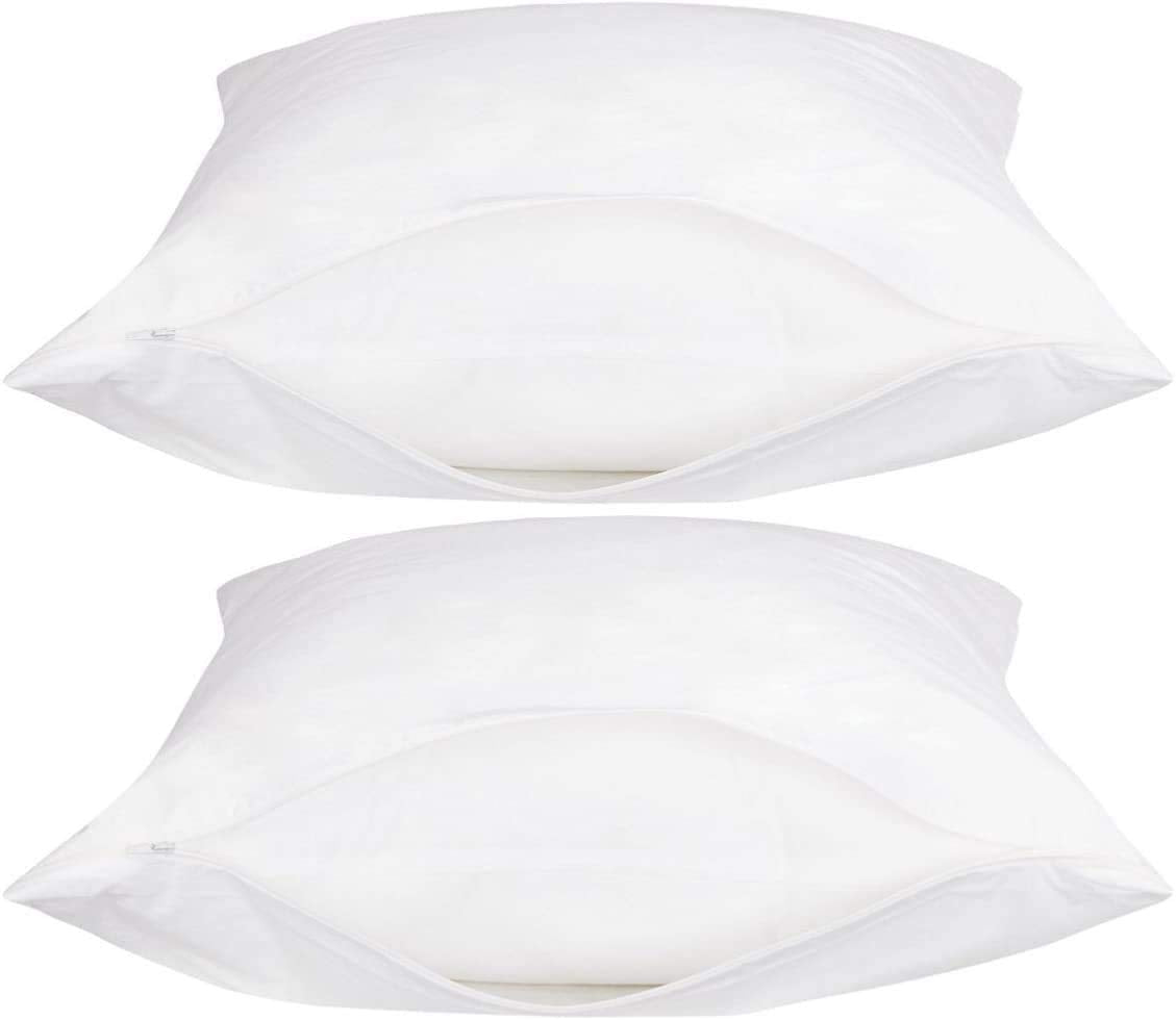 The Curtain Shop Set Of 2 Vinyl Zippered Pillow Protectors