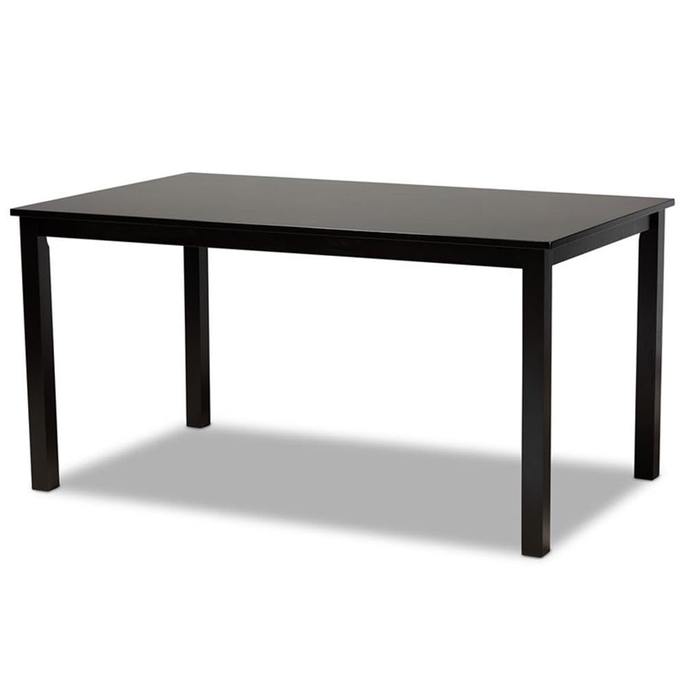 Baxton Studio Zamira Modern and Contemporary Transitional Dark Brown Finished Wood 7-Piece Dining Set