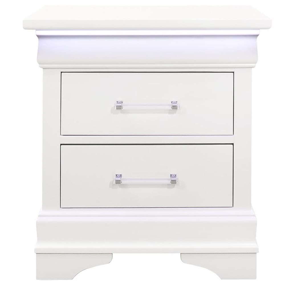 Global Furniture Usa White Charlie Nightstand