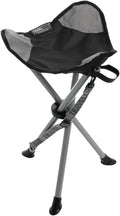 Travel Chair Slacker Tripod Chair For Camping, Lightweight Chair, Adjustable Carry Strap For Easy Transport | Oversized Duck Feet For Improved Stability | Perfect For Outdoor Adventures (Black)