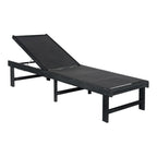 Safavieh Outdoor Collection Manteca Dark Slate Grey Solid Wood/Dark Grey Texline Fabric Adjustable Chaise Lounge Chair (Pat6708K)