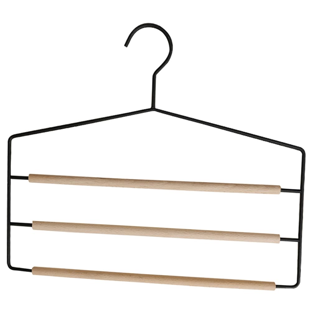 STOBAZA 3Tier Metal Pants Hanger Space Saving Trousers Organizer for Jeans Slacks Scarves and Ties Closet Storage Rack 14.56 X 