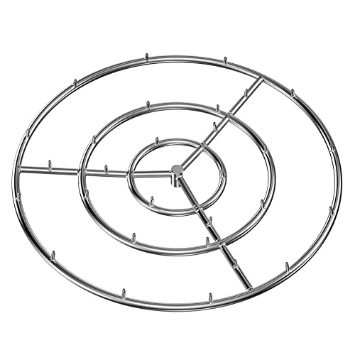 Skyflame 30-Inch Round Stainless Steel Fire Pit Jet Burner Ring, High Flame