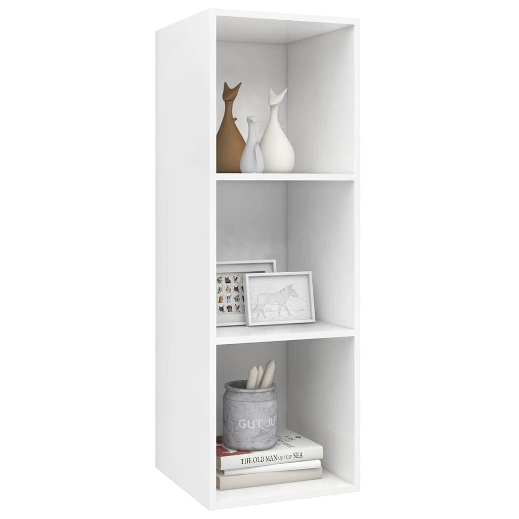 NusGear Wall-Mounted TV Cabinet White 14.6&quot;x14.6&quot;x42.1&quot; Chipboard