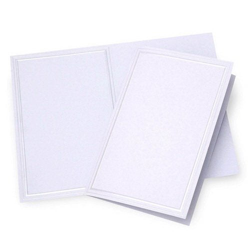 Gartner Studios Pearl White Bifold Wedding Program, Print At Home, 8.5    X 11    Unfolded, 50 Count, Pearl White Border (61407)