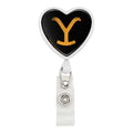 Yellowstone Tv Show Brand Heart Lanyard Retractable Reel Badge Id Card Holder