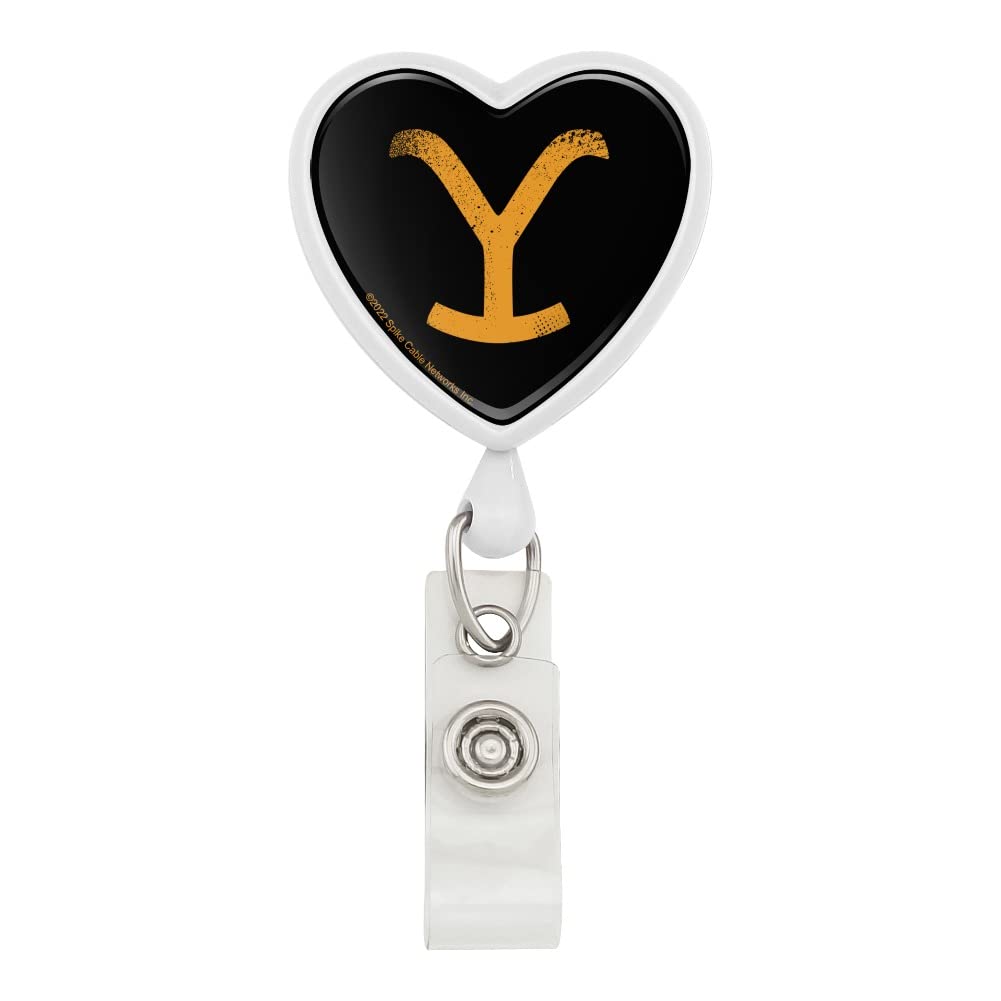 Yellowstone Tv Show Brand Heart Lanyard Retractable Reel Badge Id Card Holder