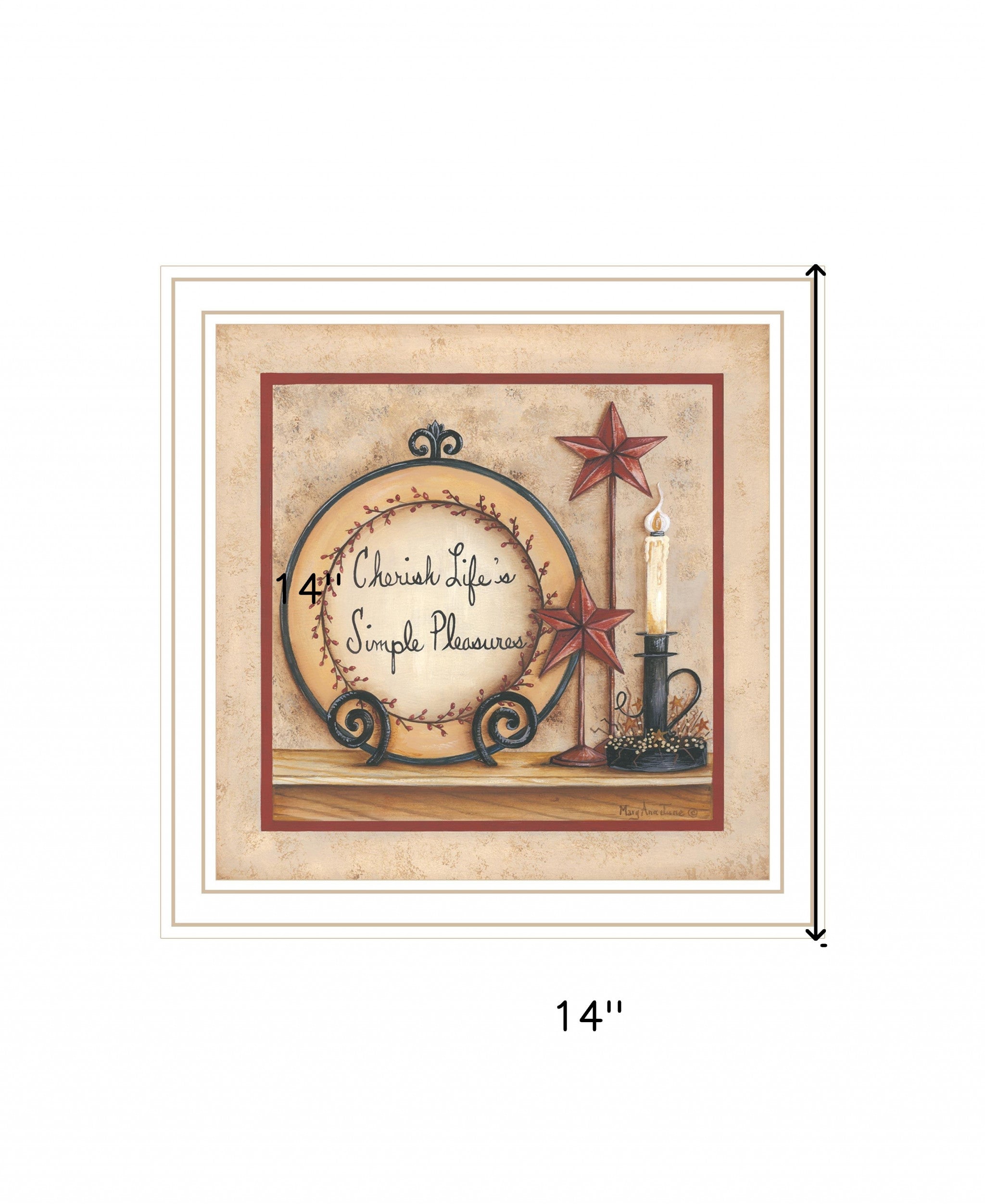 Simple Pleasures 4 White Framed Print Wall Art