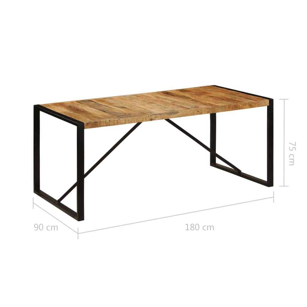 vidaXL Dining Table Solid Rough Mango Wood 70.9&quot;