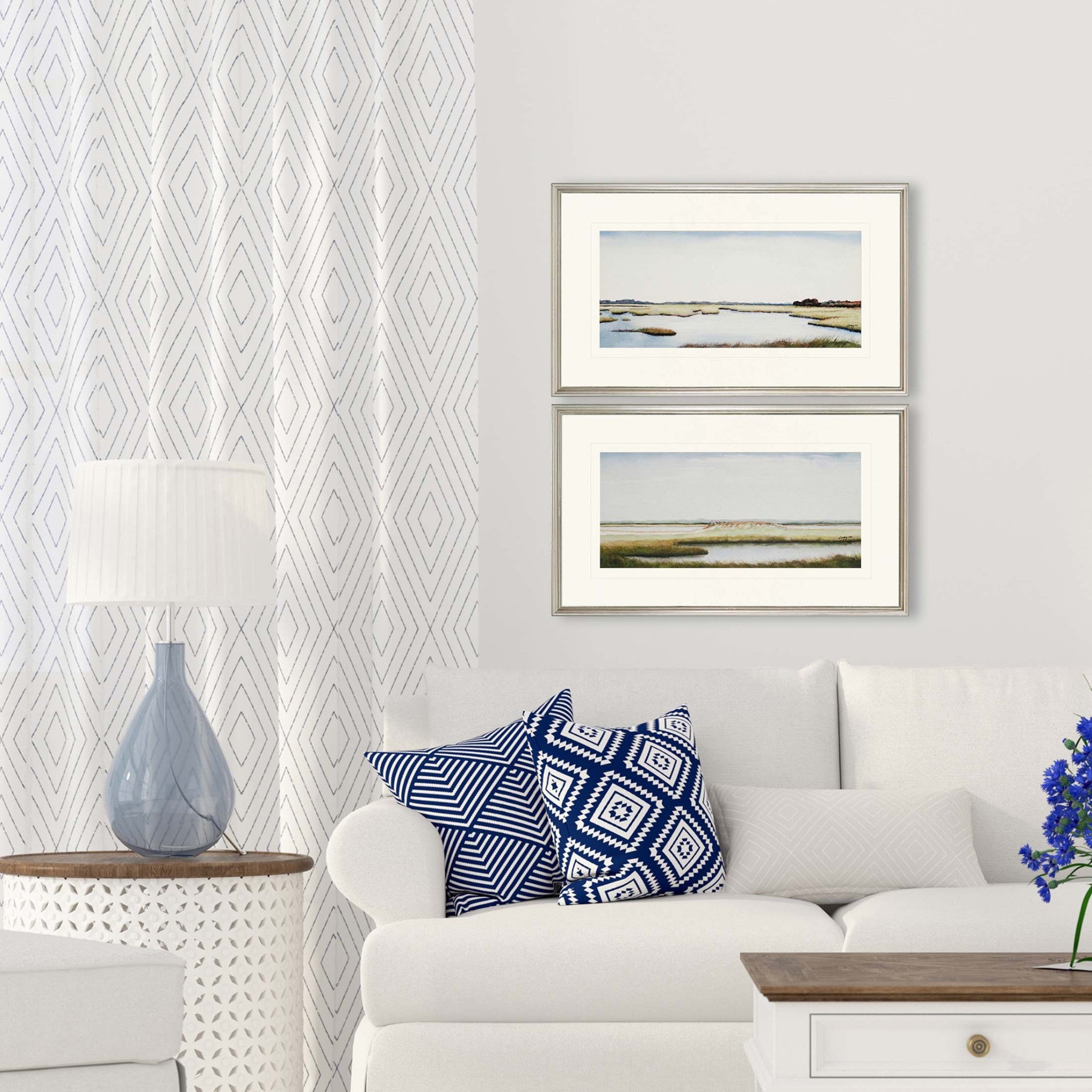 Set Of Two Marshlands I Silver Print Wall Art