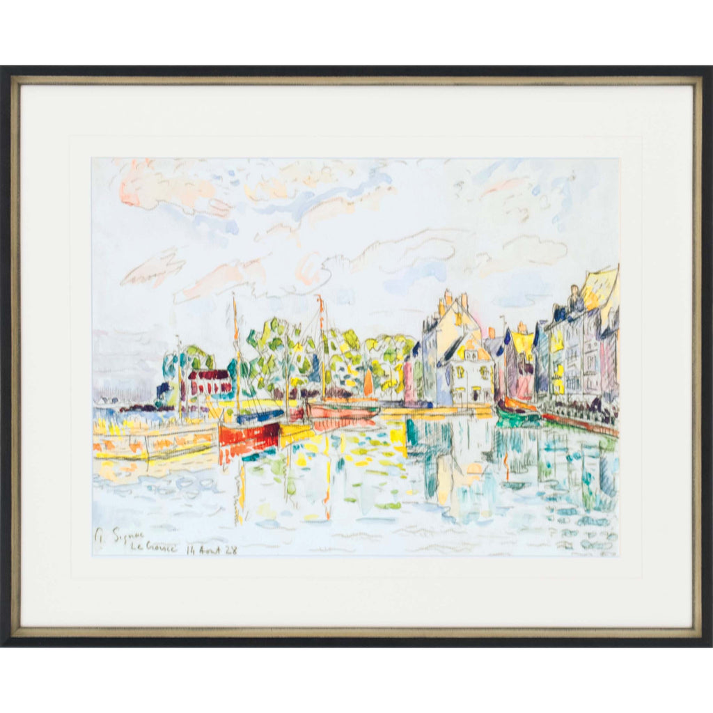 HomeRoots 416309 28 x 34 x 2 in. Le Croisic France Black Picture Frame Print Wall Art