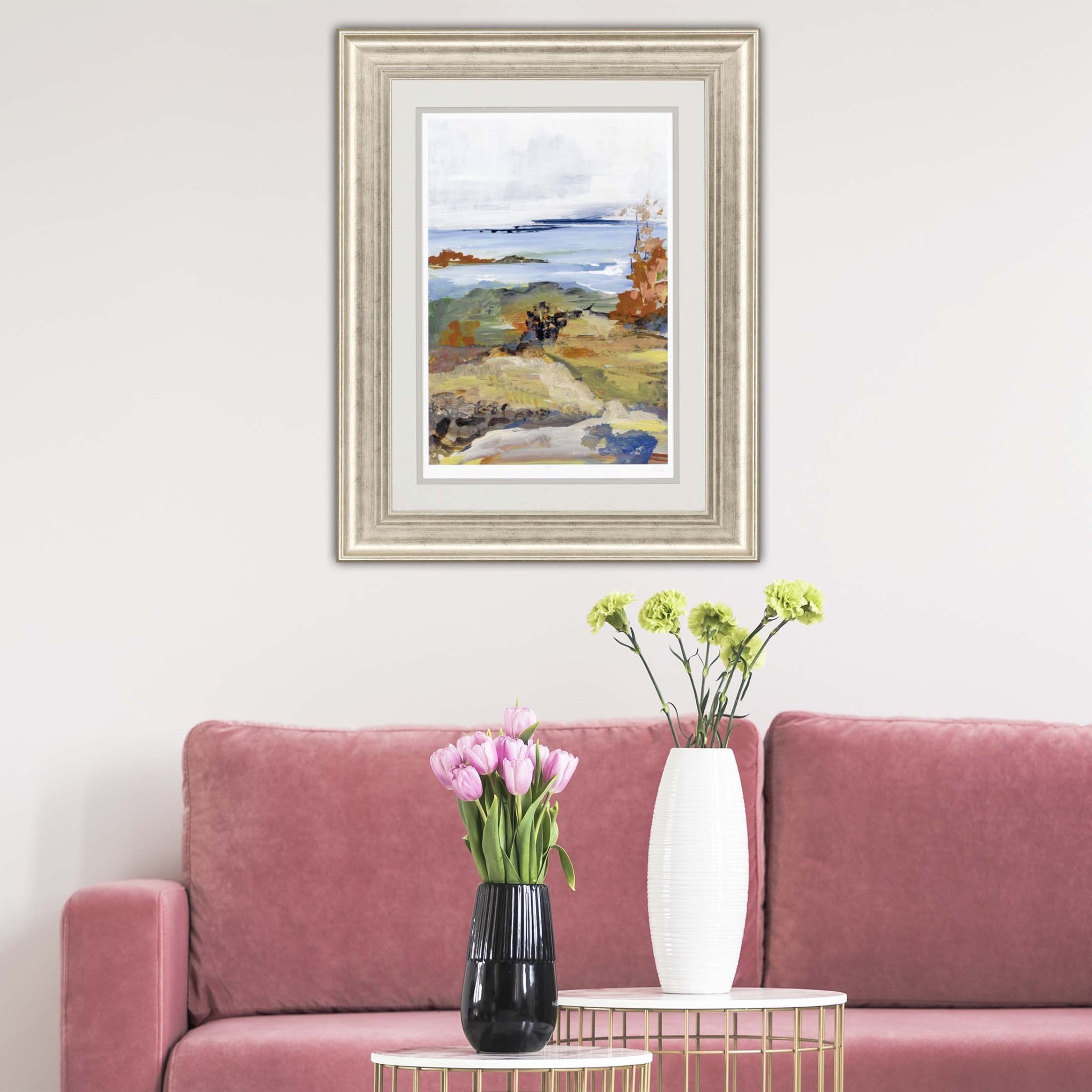 HomeRoots 416320 46 x 36 x 2 in. Generosity II Framed Art Silver Picture Frame Print Wall Art