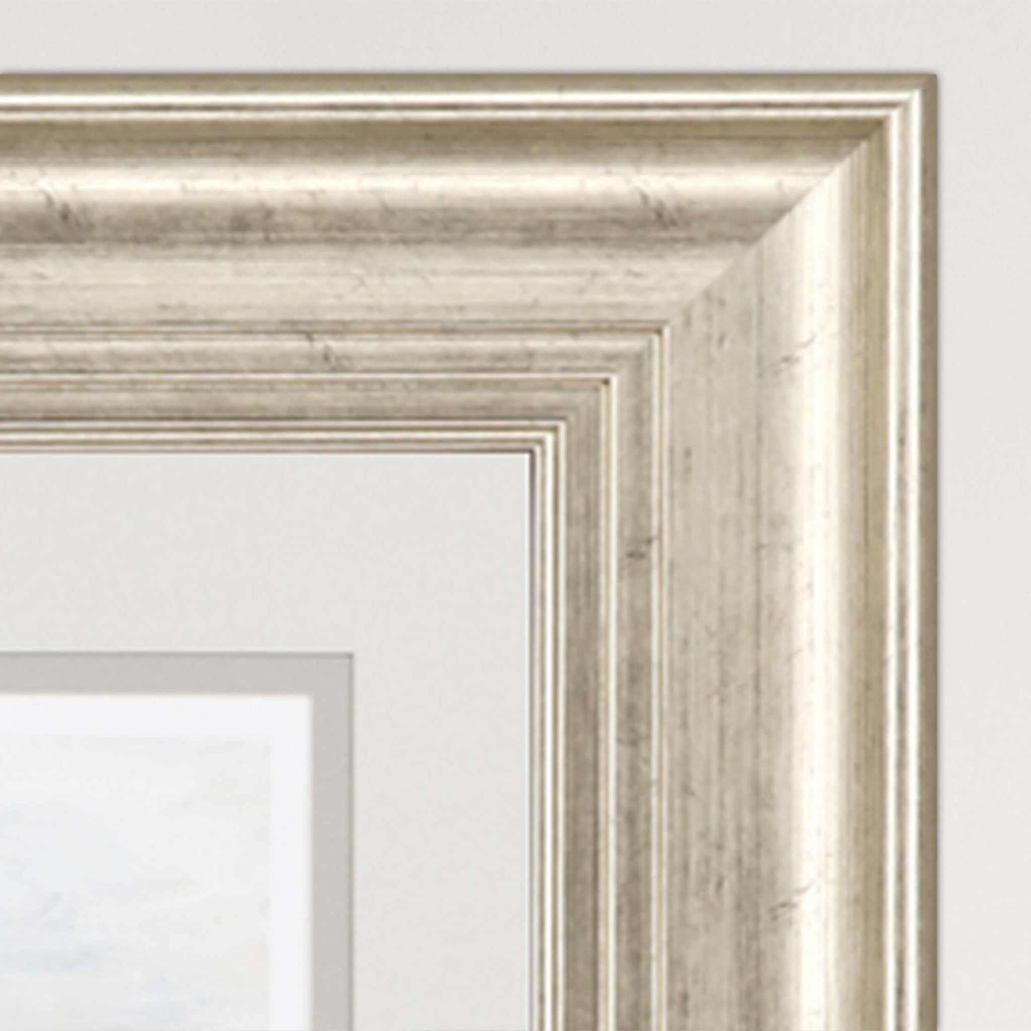 HomeRoots 416320 46 x 36 x 2 in. Generosity II Framed Art Silver Picture Frame Print Wall Art