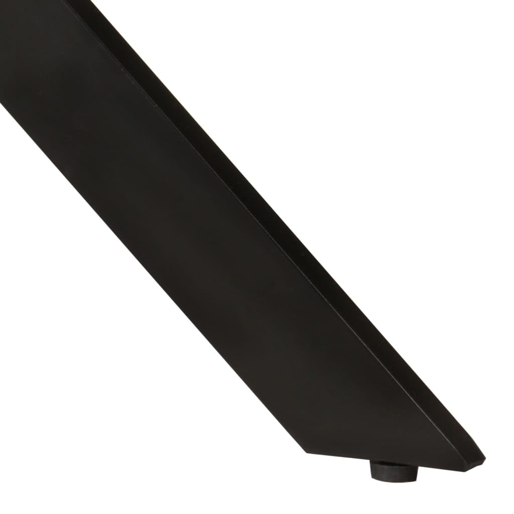 vidaXL Round Dining Table - Solid Mango Wood with Powder-Coated Steel Frame, Sturdy Build, Unique Design, Brown, Ø43.3&quot;x30.7&quot;