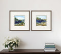 Set Of Two Coastal Sand Framed Art Brown Picture Frame Print Wall Art