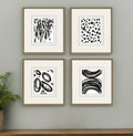 Set Of Four Perception Gold Framed Print Wall Art