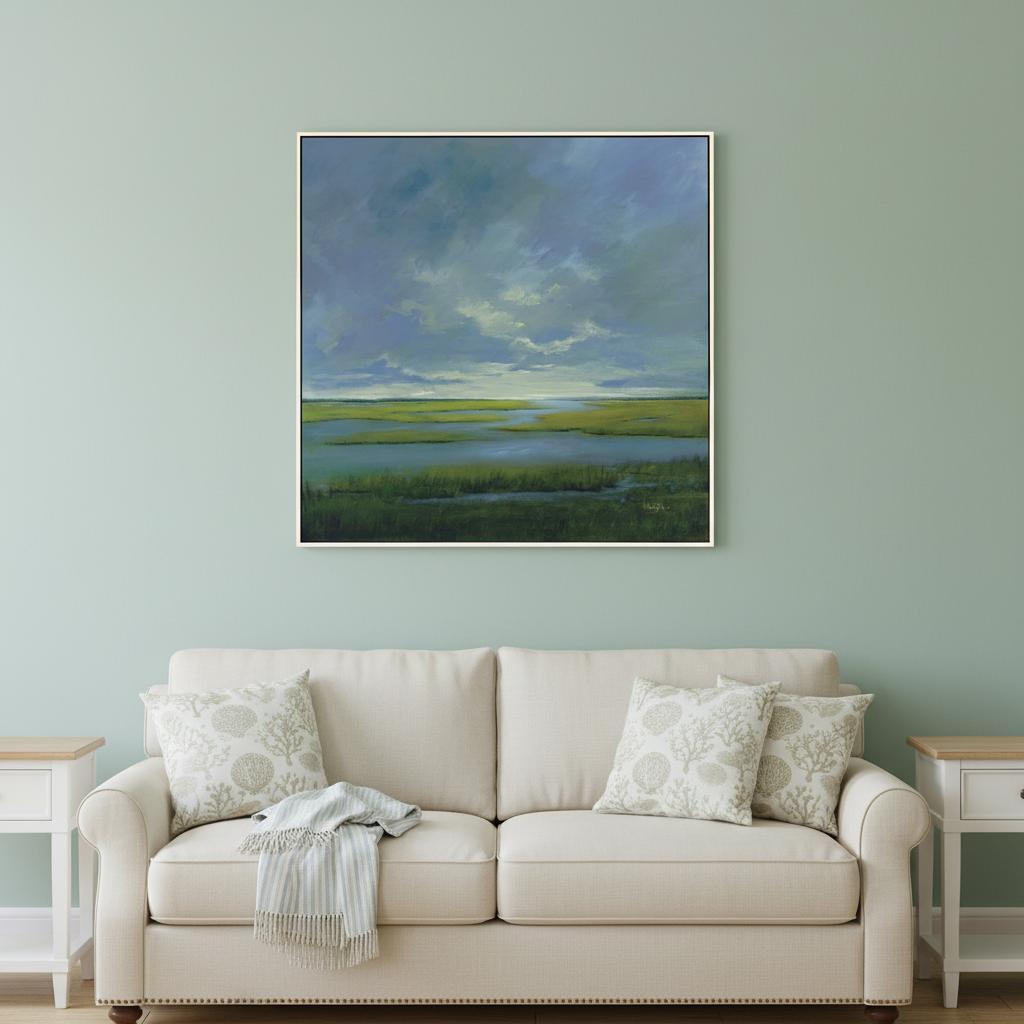 Amazing Grace Canvas White Framed Print Wall Art