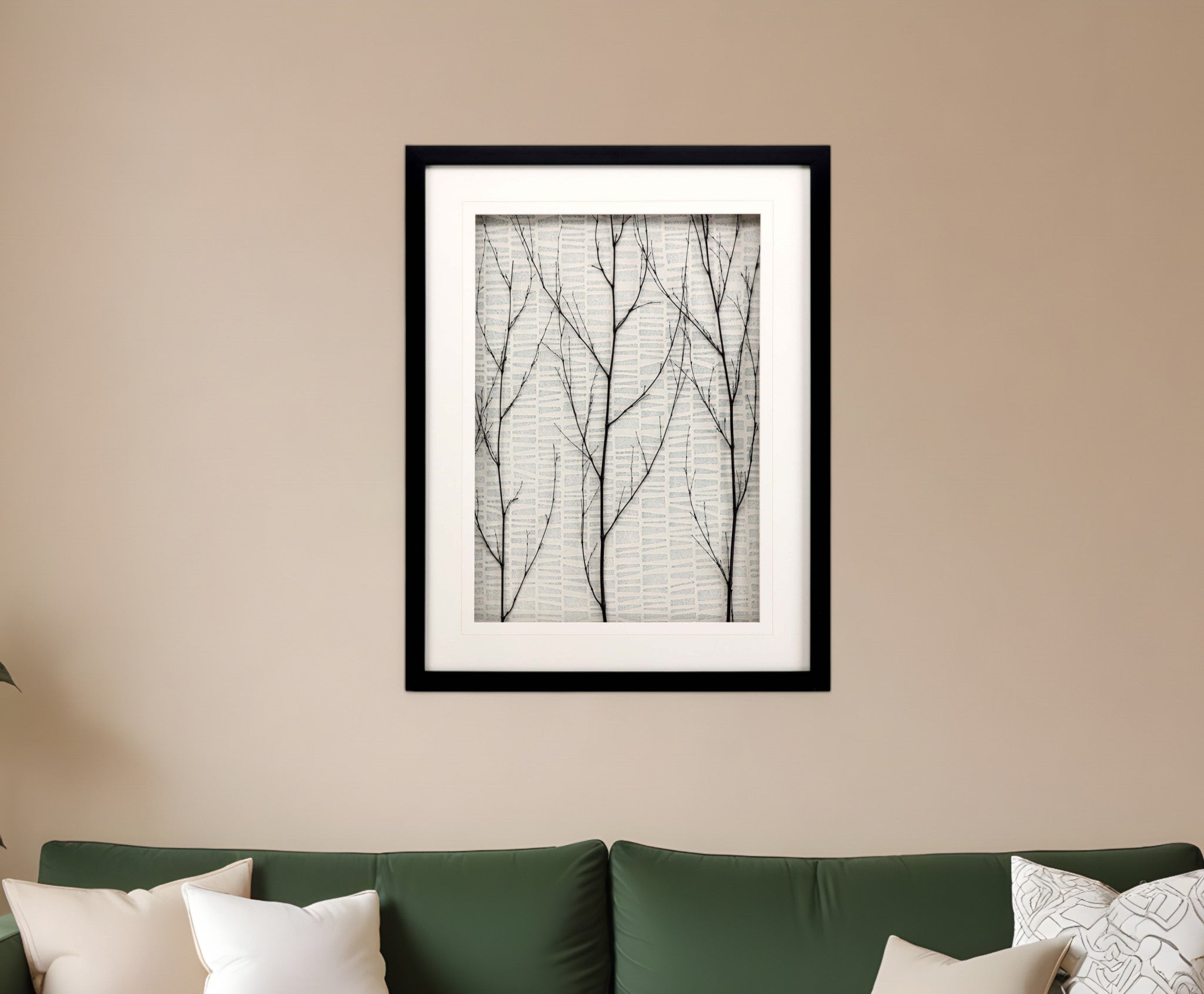 Silent Tree Framed Art Black Picture Frame Print Wall Art