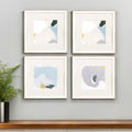 Set Of Four Tilt White Framed Print Wall Art