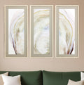 Set Of Three Oyster Shell White Framed Print Wall Art