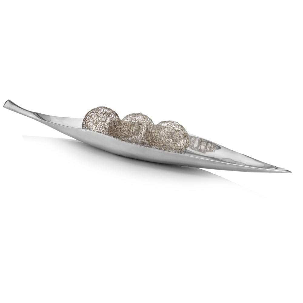 HomeRoots Decor 7.5-inch x 36-inch x 3-inch Buffed Tip, Long Leaf - Tray