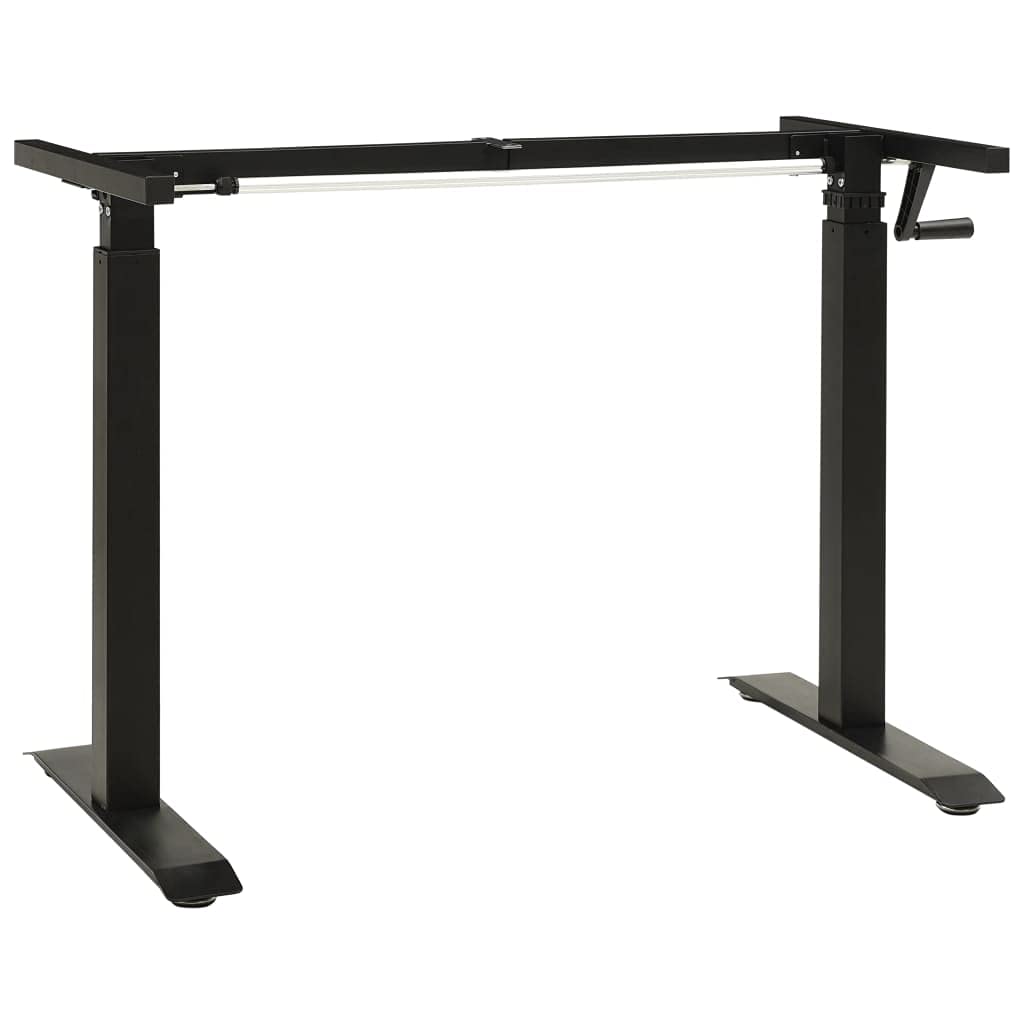 vidaXL Standing Desk Frame, Adjustable Desk Legs with Hand Crank System, Stand up Desk Base, Standing Frame for Computer Desks H