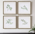 Set Of Four Herbs Gold Framed Print Wall Art