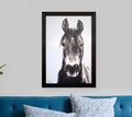 Horse Portrait Brown Framed Print Wall Art