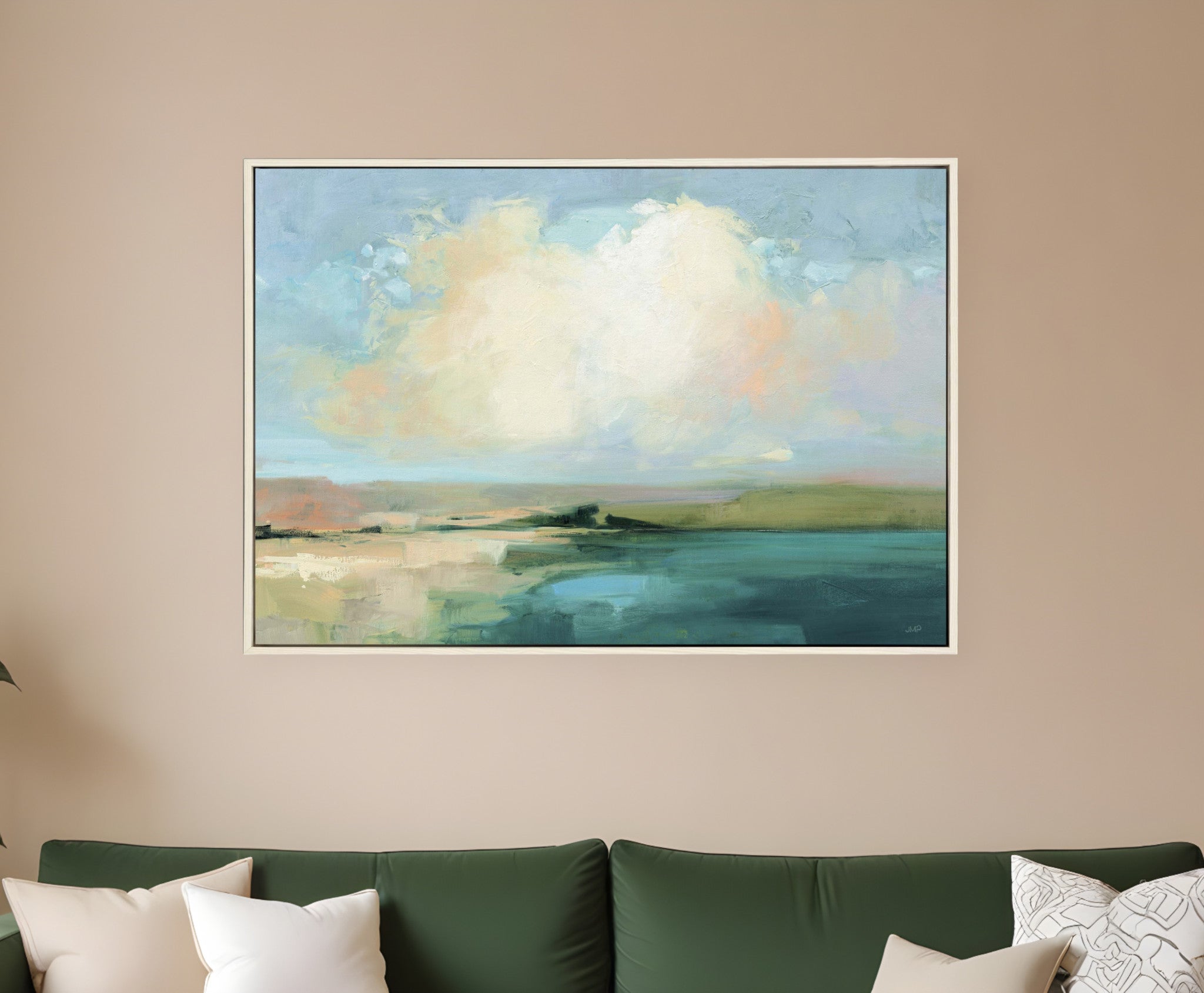 Coastal Sky Canvas White Floater Frame Print Wall Art