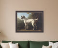 Grey Spotted Hound Framed Art Brown Picture Frame Print Wall Art
