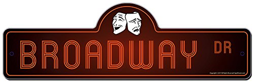 Broadway Street Sign | Indoor/Outdoor | Funny Home Decor for Garages, Living Rooms, Bedroom, Offices | SignMission personalized 