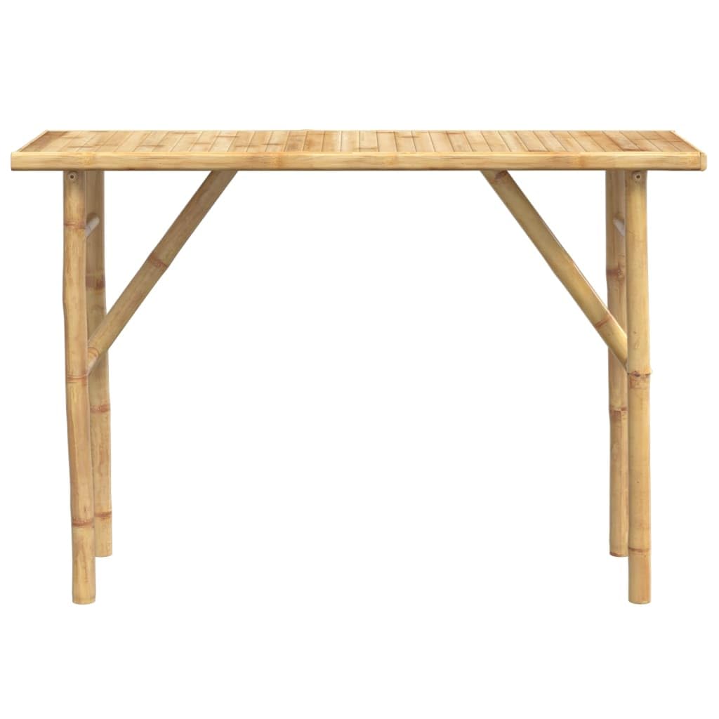 vidaXL Bamboo Console Table 45.3x15.4x29.5in - Hallway Table for Living Room, Bedroom, Office, Balcony and Porch - Natural Finish